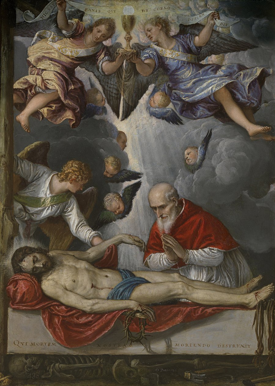 Halott Krisztus, V. Pius pápa imádta, kb. 1571-1572 alkotó: Micheli Parrasio