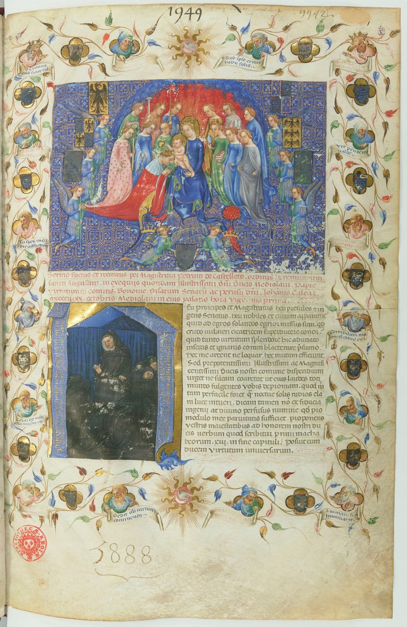 A Visconti család genealógiája (BNF, ms lat. 5888) btv1b10020318d, f13 alkotó: Michelino Molinari da Besozzo