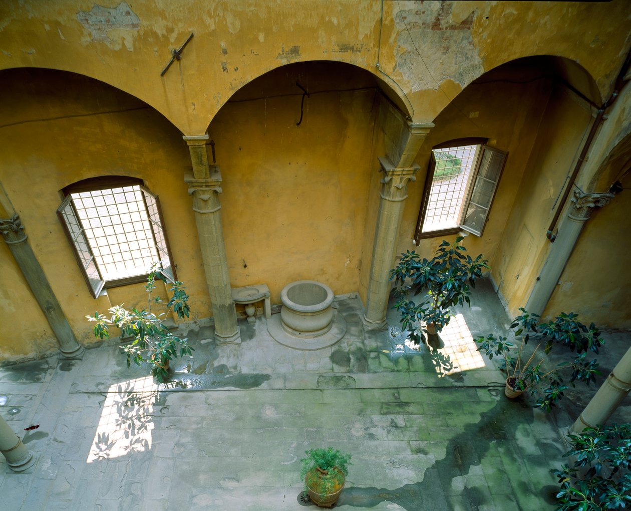 Belső udvar, Villa Medicea di Careggi alkotó: Michelozzo di Bartolommeo