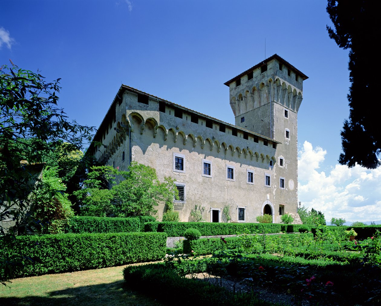 Villa il Trebbio, S. Piero a Sieve, 1451-ben kezdődött (fénykép) alkotó: Michelozzo di Bartolommeo