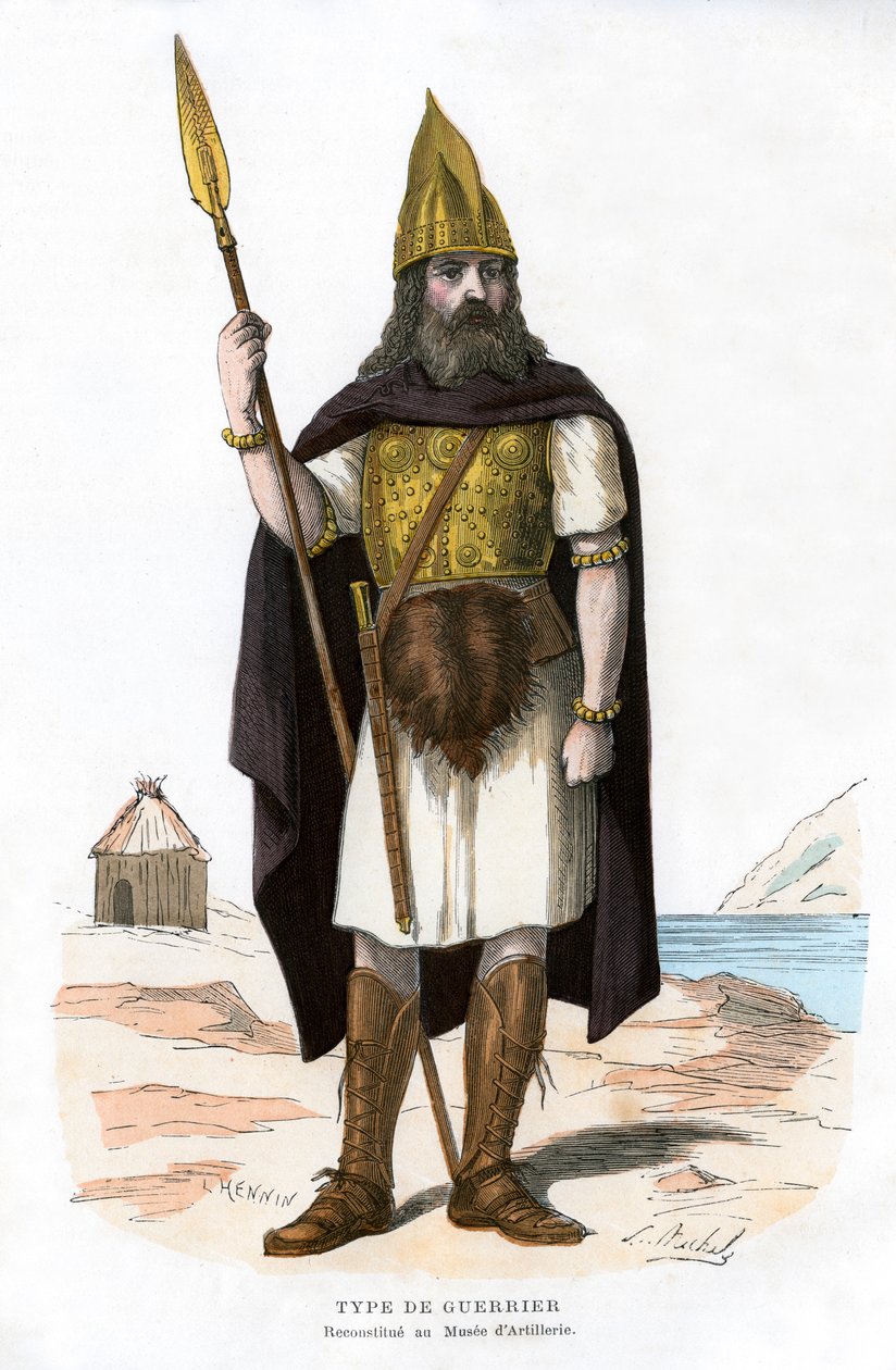 Harcos, esetleg gall vagy frank, 1882-1884. alkotó: Michelz