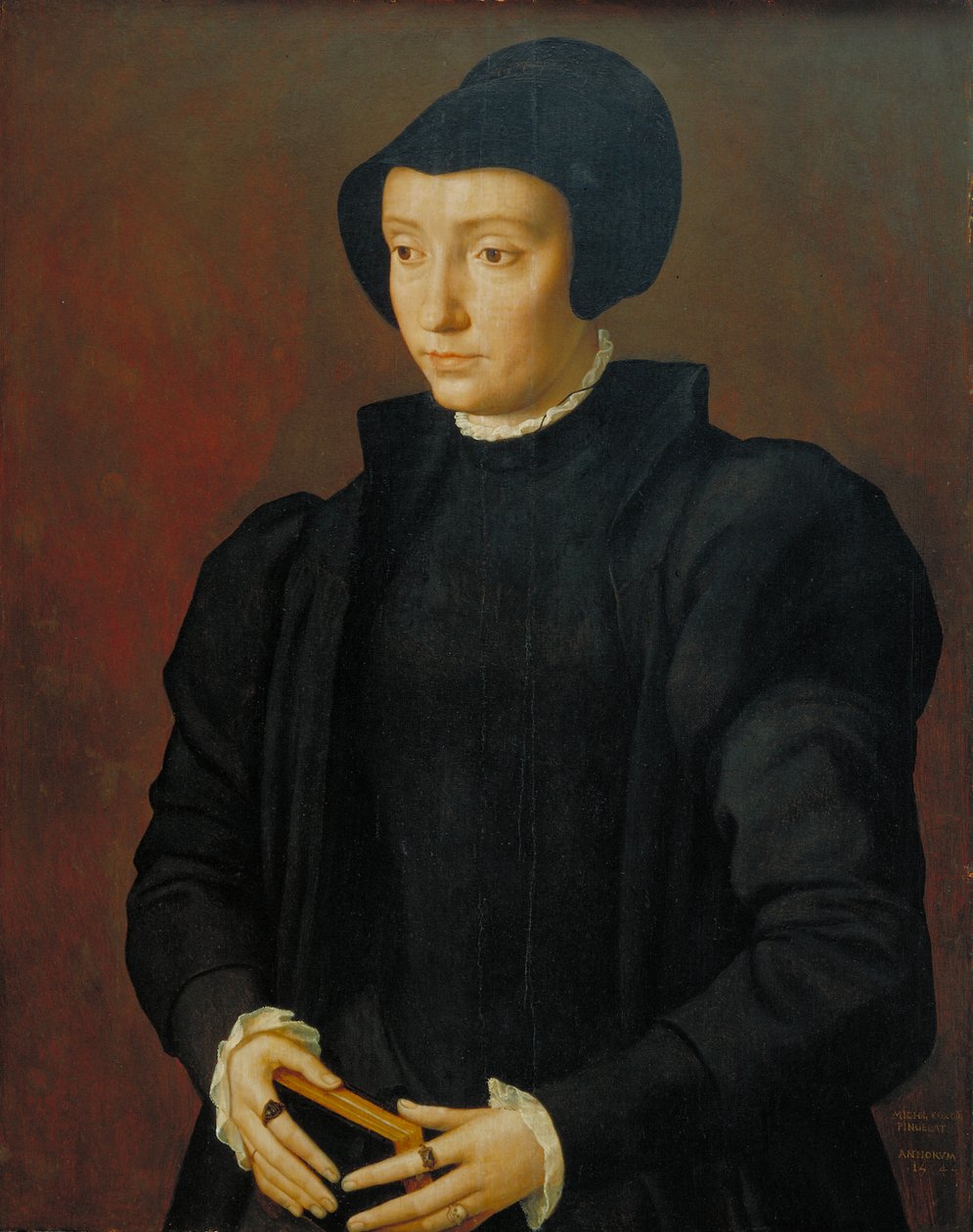 Dán Krisztina portréja, 1545 alkotó: Michiel I Coxie or Coxcie
