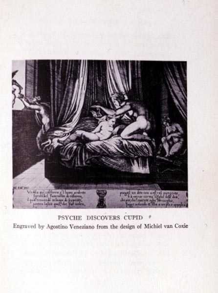 A Psyche felfedezi Ámort, vésette Agostino Veneziano (1490-1540) alkotó: Michiel I after Coxie or Coxcie