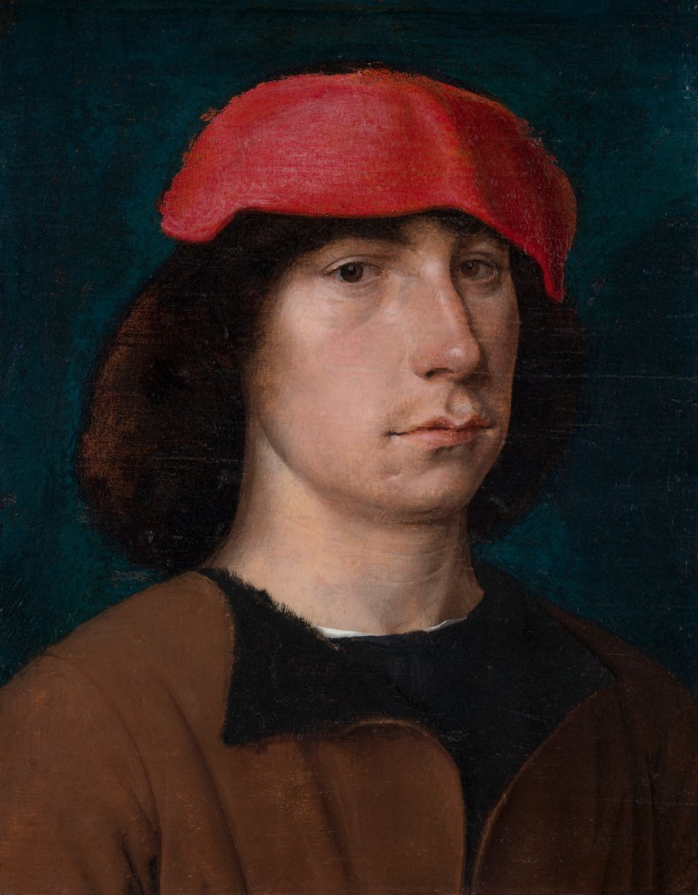 Egy fiatalember piros sapkában, 1512 körül (olaj, tölgyfa panel) alkotó: Michiel Sittow