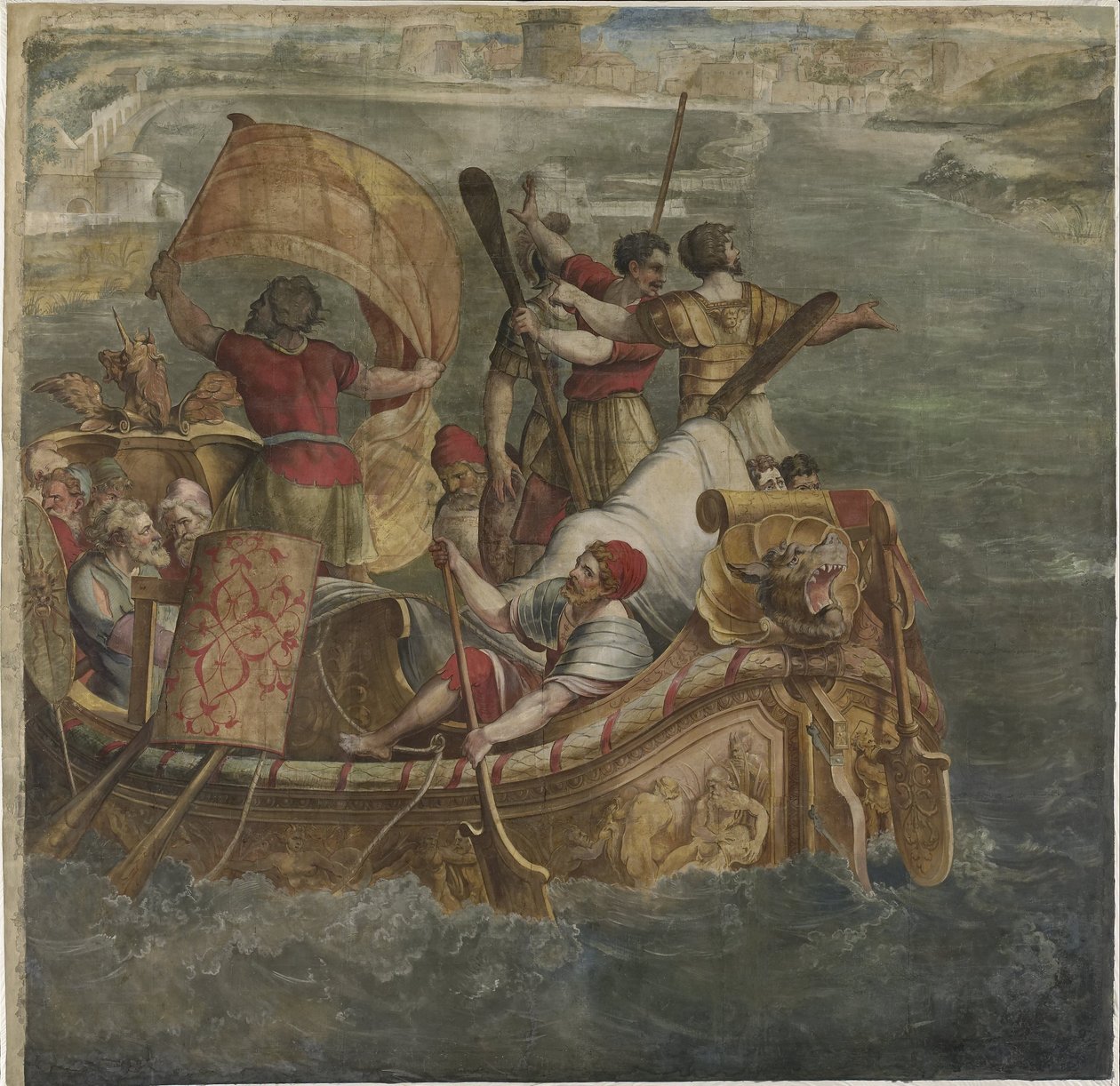 Scipio Africanus partraszállása Karthágóban alkotó: Michiel Coxie (I) (attributed to)