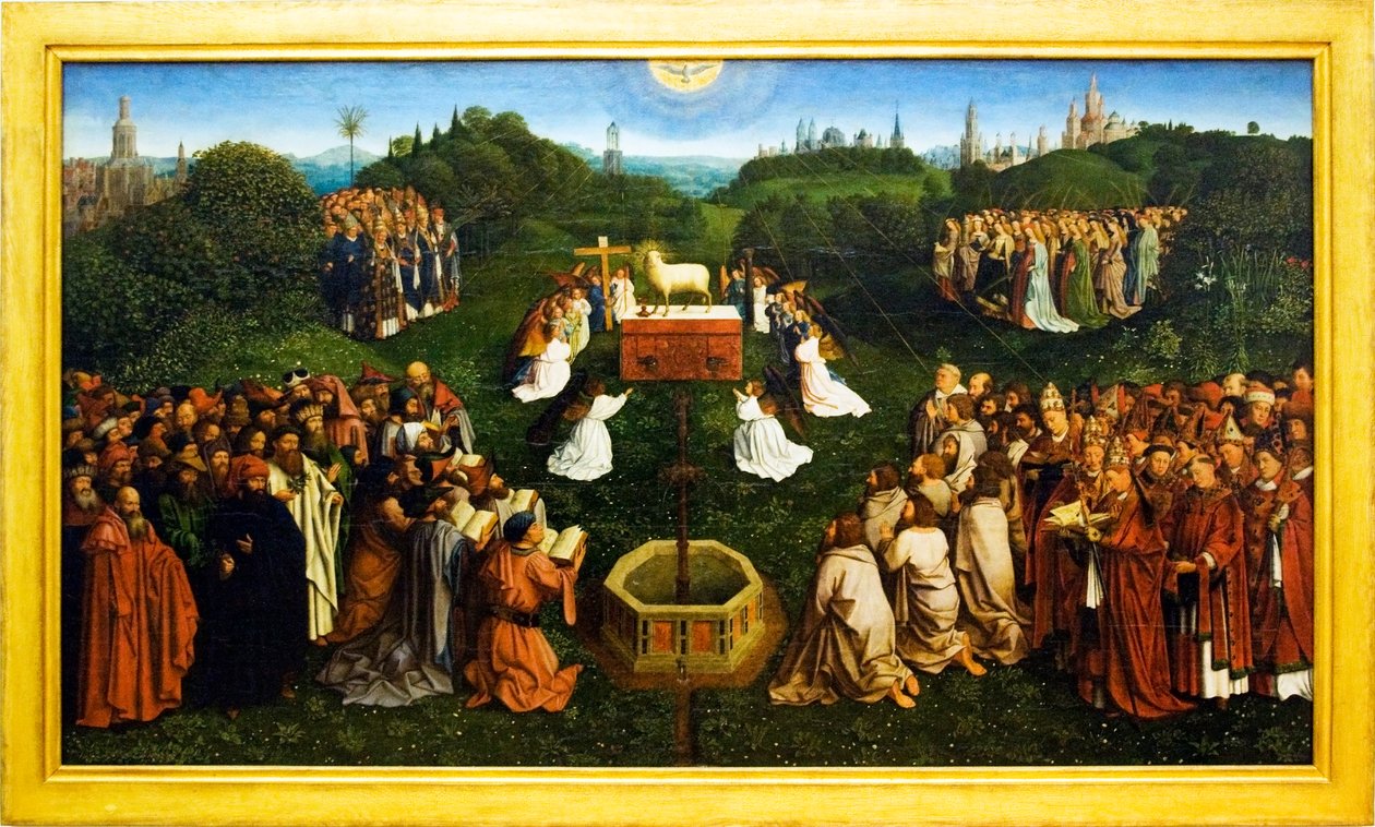 A Bárány imádása alkotó: Michiel Coxie