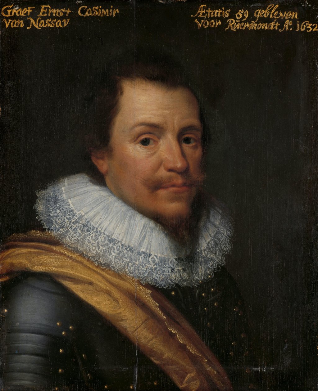 I. Ernst Kázmér, Nassau-Dietz grófjának portréja alkotó: Michiel Jansz van Mierevelt (workshop of)