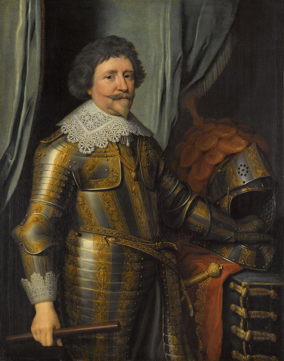 Frederik Hendrik (1584-1647), Orange hercegének portréja alkotó: Michiel Jansz van Mierevelt (workshop of)
