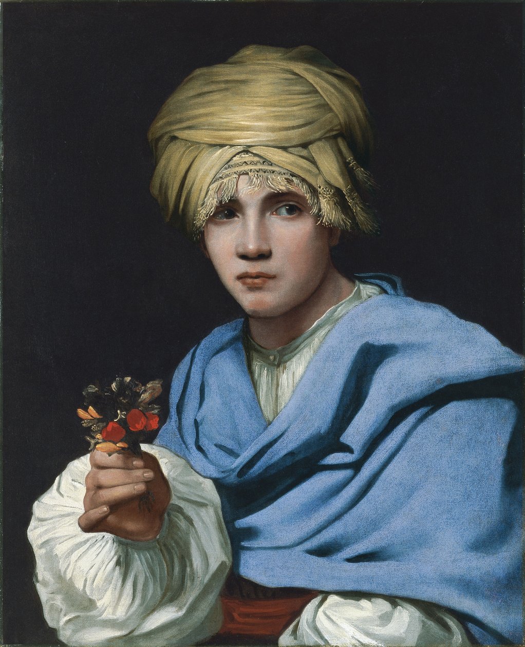 Turbános fiú, kezében egy Nosegay alkotó: Michiel Sweerts