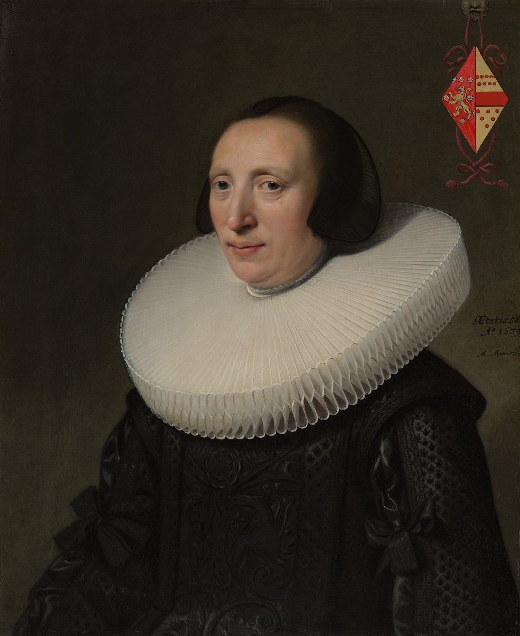 Margaretha van Clootwijk 158081 körül született, 1662-ben halt meg, Jacob van Dalen felesége 1639-ben. alkotó: Michiel Jansz van Mierevelt