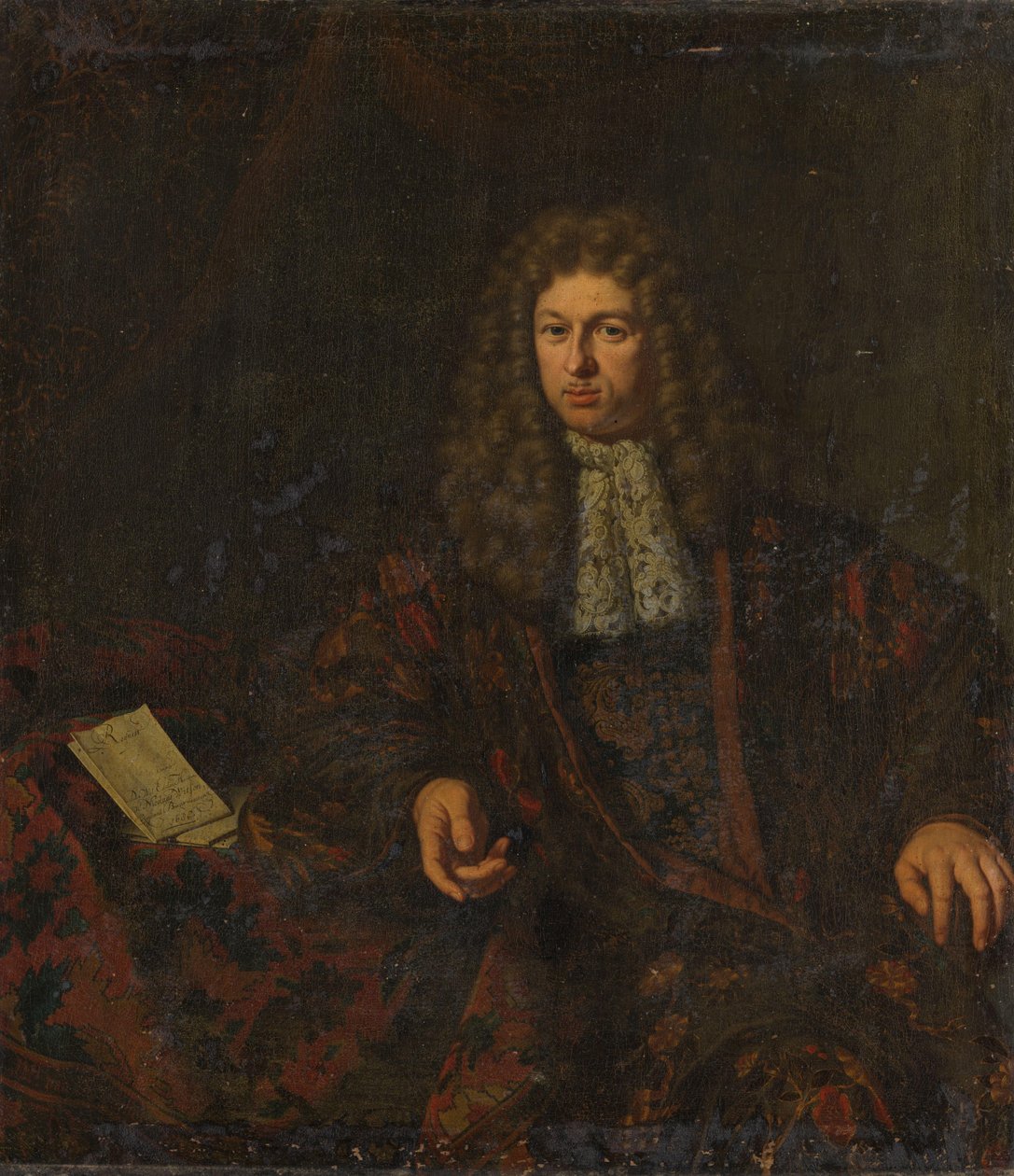 Nicolaes Witsen (1641-1717) portréja alkotó: Michiel van Musscher (signed by artist)