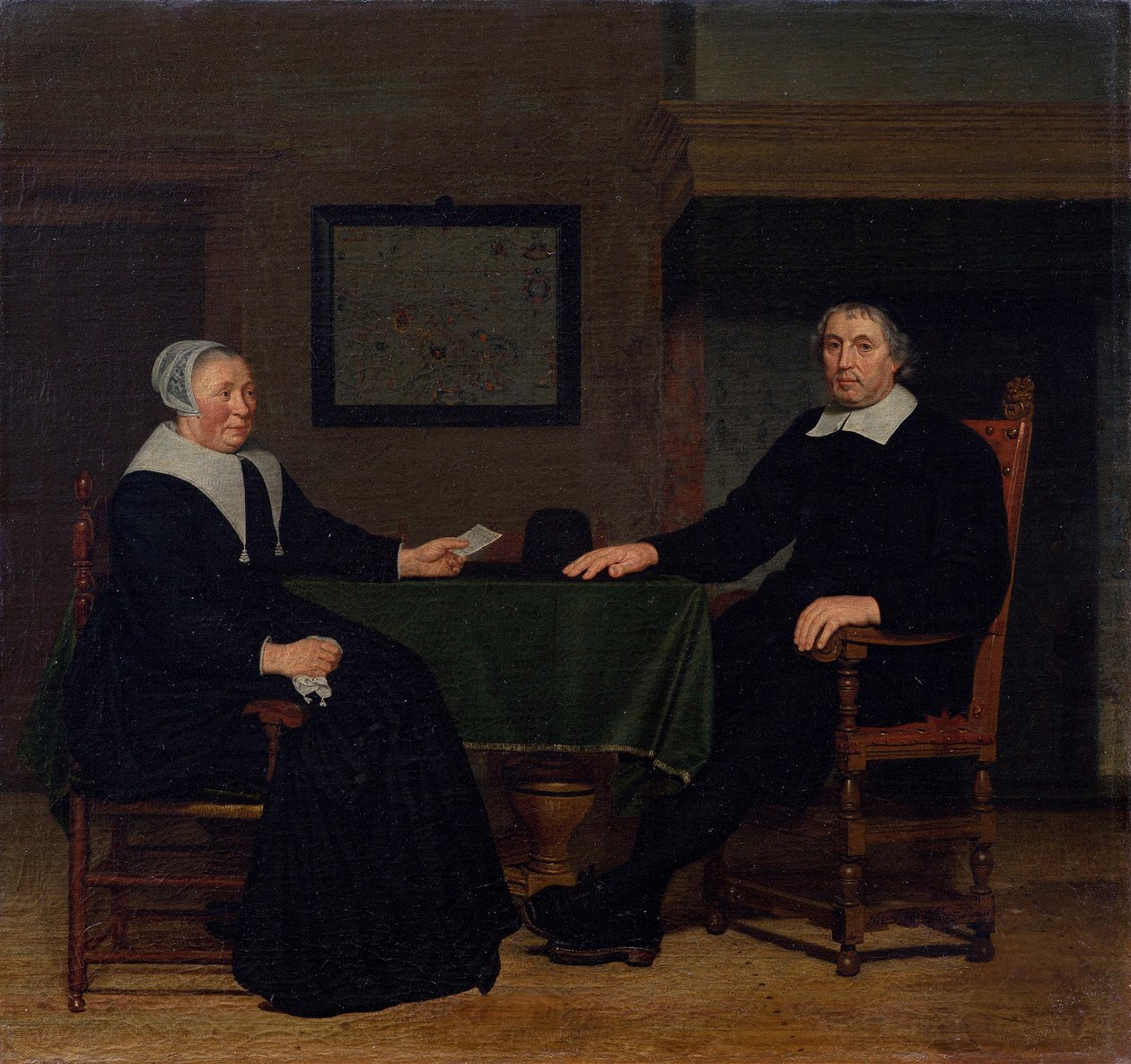 Adriaen Corver és felesége, Rijckje Theulingh portréja. alkotó: Michiel van Musscher