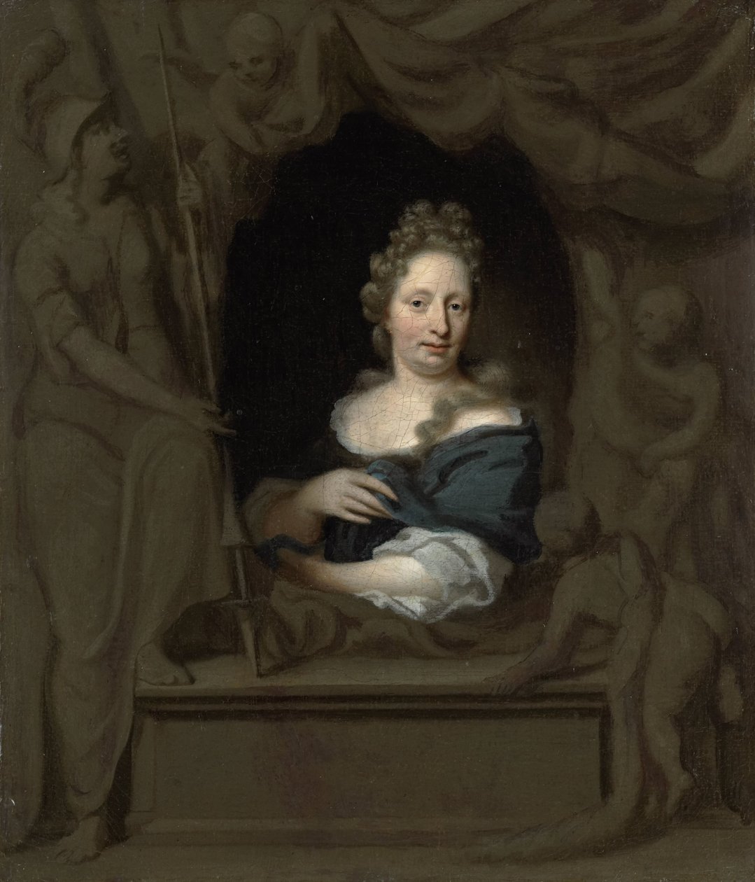 Eva Visscher portréja, Michiel van Musscher felesége alkotó: Michiel van Musscher