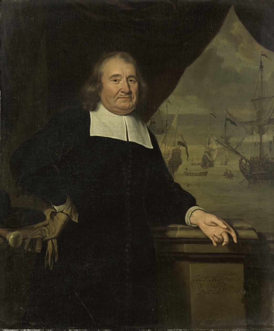 Kapitány vagy hajótulajdonos portréja alkotó: Michiel van Musscher