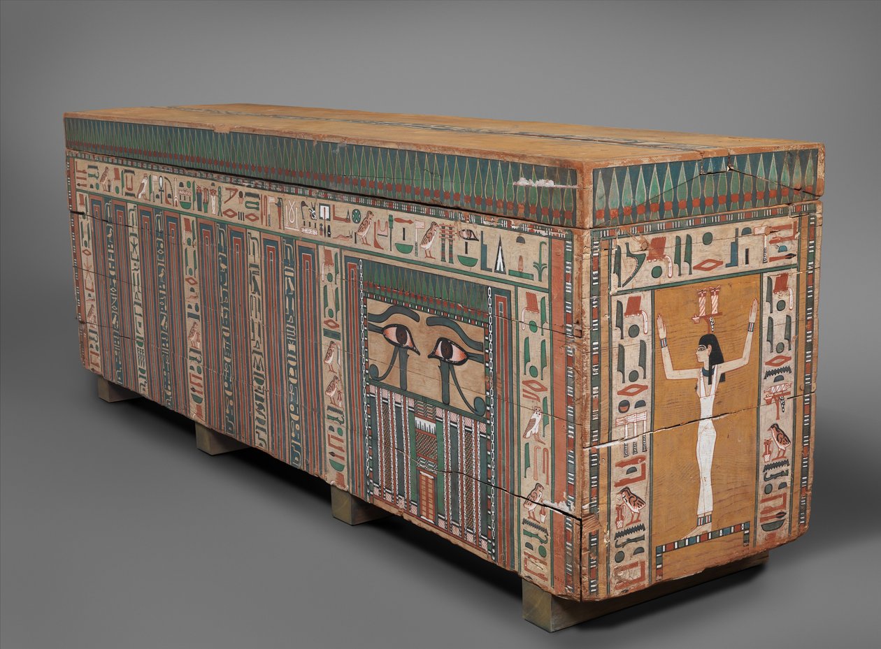 Nakhtkhnum koporsója, ie 1802-1640 körül (fa, festék) alkotó: Middle Kingdom Egyptian
