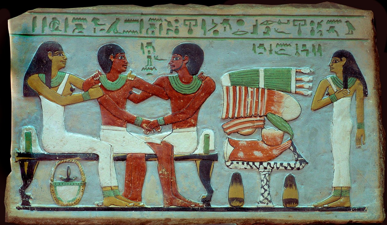 Egyiptomi antikvitás: magán- és emlékmű sztélé Abydos nekropoliszából Théba közelében. Középbirodalom. Kairó, Egyiptomi Múzeum alkotó: Middle Kingdom Egyptian