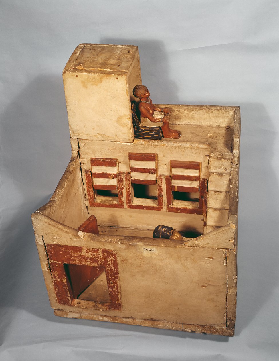 Magtár fa modellje figurákkal, ie 2000-1800 körül (fa) alkotó: Middle Kingdom Egyptian
