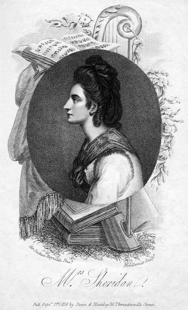 Elizabeth Ann Sheridan, 18. századi angol énekes, 1816. alkotó: Middlemist