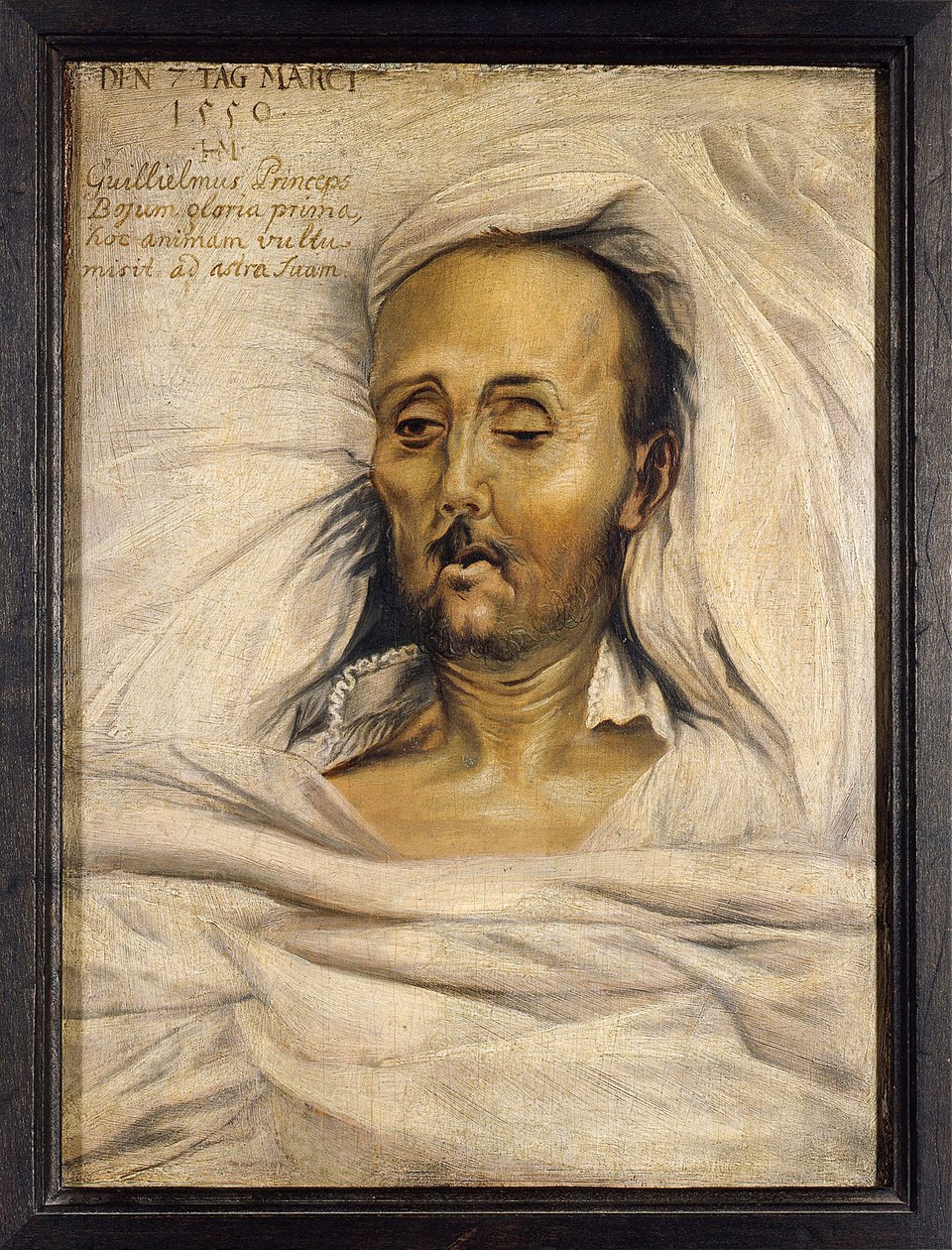 V. Vilmos bajor herceg a halálos ágyán, 1550 alkotó: Mielich