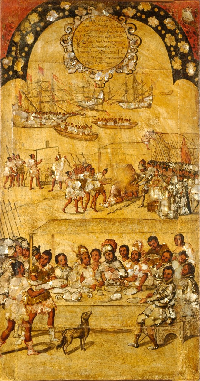 Mexikó meghódítása. I. táblázat alkotó: Miguel Gonzales