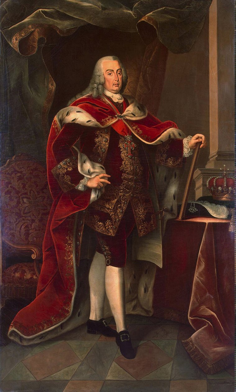 A reformátorként ismert portugál I. József (1714-1777) portréja. Miguel Antonio do Amaral festménye, 1773 körül. Olaj, vászon. Mérete: 239x143 cm. Szentpétervári Ermitázs Múzeum alkotó: Miguel Antonio do Amaral