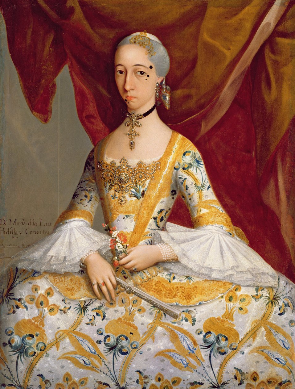 Dona Maria de la Luz Padilla y Cervantes (olaj, vászon) alkotó: Miguel Cabrera