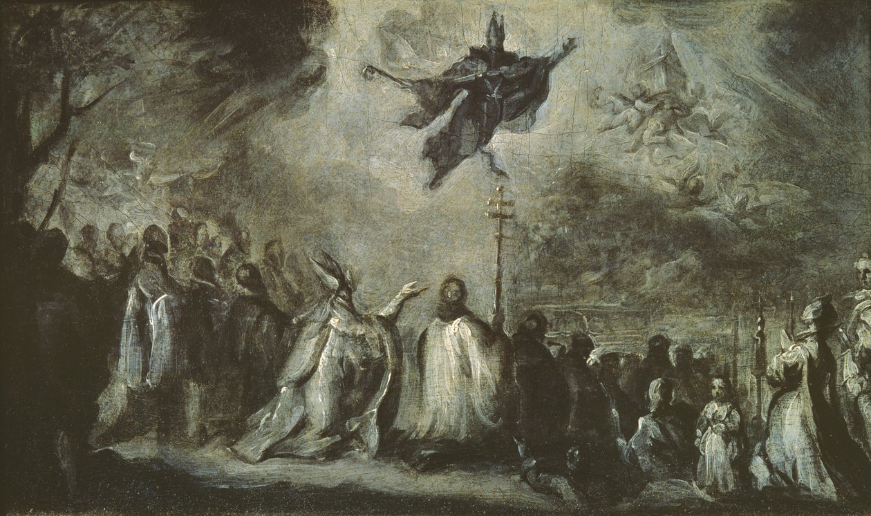 Szent Ágoston megjelenése alkotó: Miguel Jacinto Meléndez