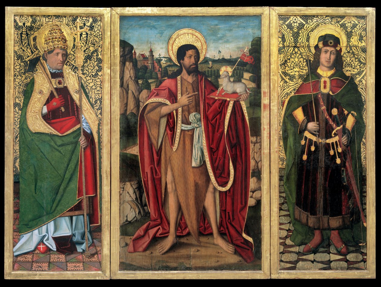 Keresztelő Szent János, Szent Fábián és Szent Sebestyén alkotó: Miguel Ximénez