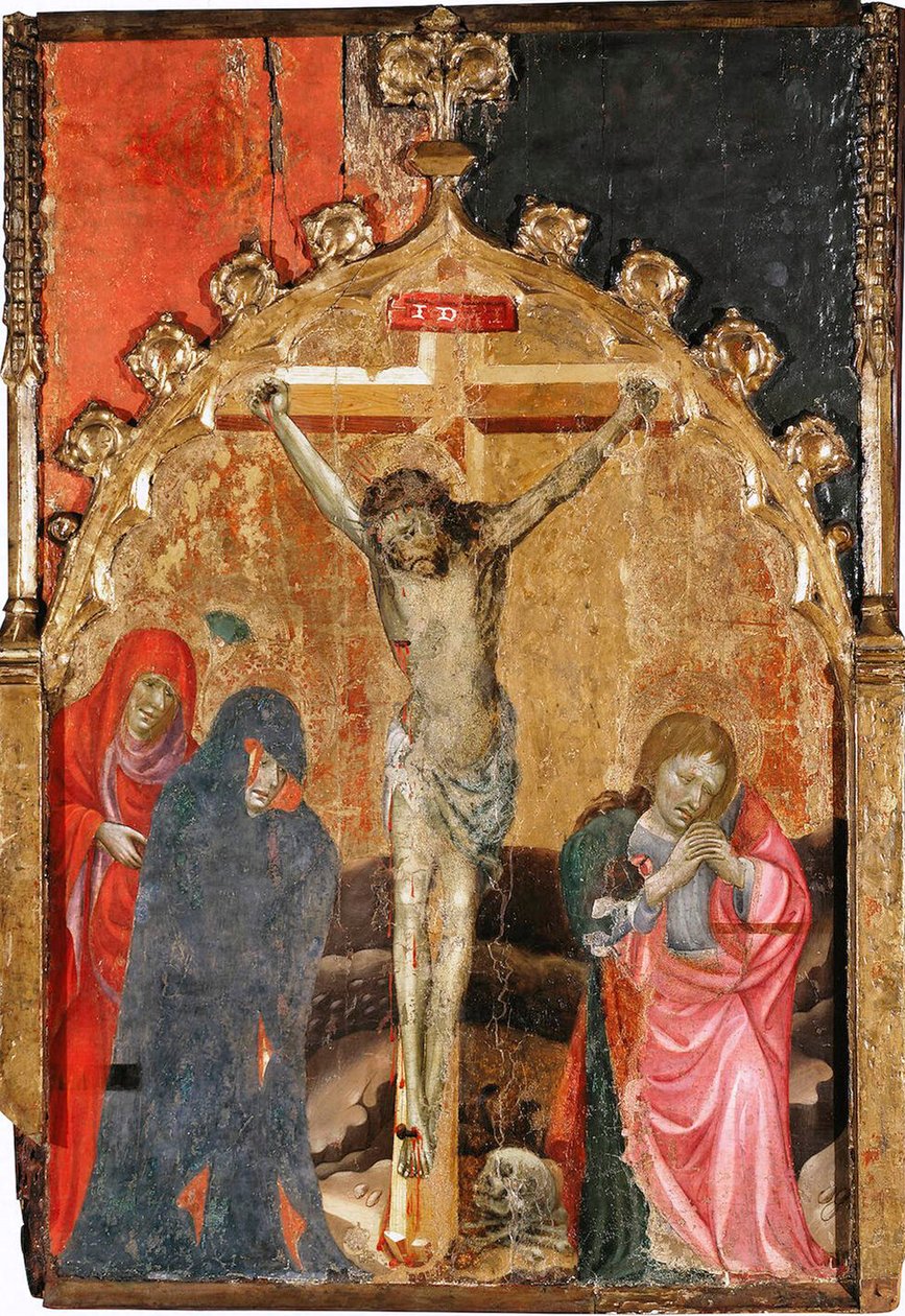 A keresztre feszítés, 1400-as évek. alkotó: Miguel de Alcanyis