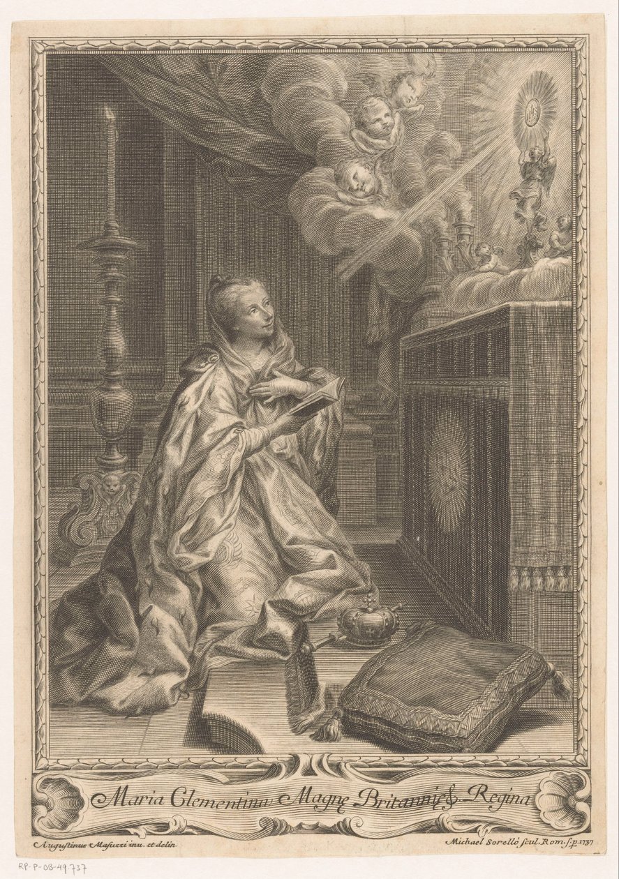 Maria Clementina Sobieska oltár előtt alkotó: Miguel de Sorelló