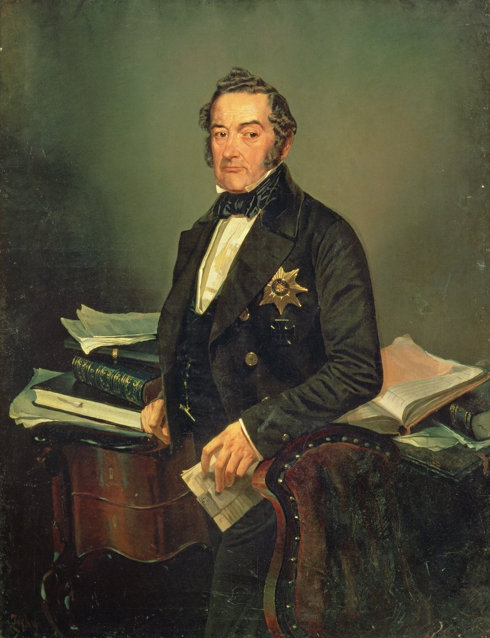 Ivan Tolsztoj szenátor (1792-1854) portréja (olaj, vászon) alkotó: Mihaly von Zichy