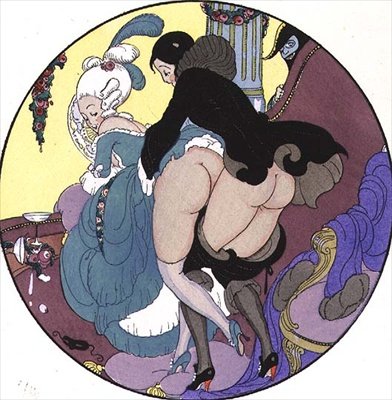 Tanár megtámadja tanítványát, 26-os lemez az Eros örömeiből, kocsma. 1901 Lipcsében (héliomgravúr) alkotó: Mihaly von Zichy