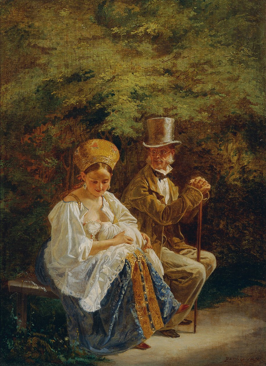 Az öreglegény, 1847-1849. alkotó: Mihály Zichy
