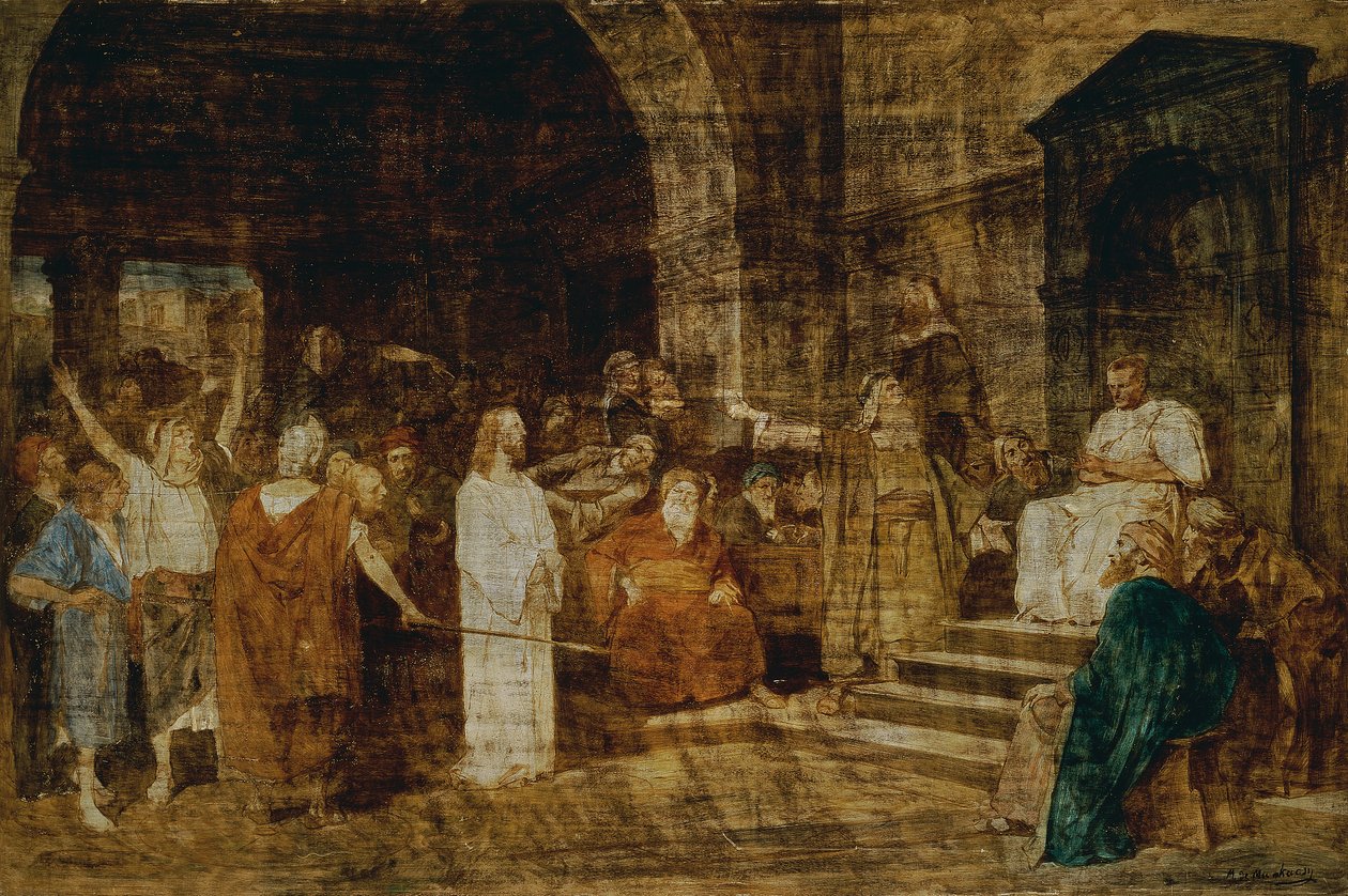 Krisztus Pilátus előtt alkotó: Mihály von Munkácsy