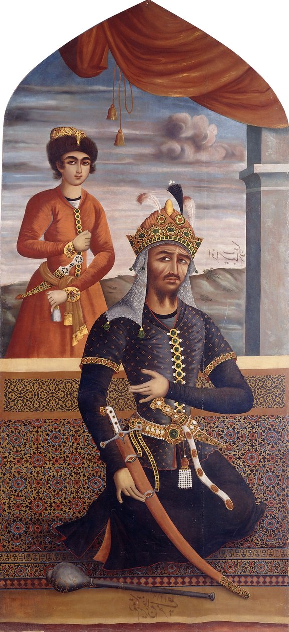 Afrasiyab, Turán királyának portréja, 1803-4 alkotó: MihrAli