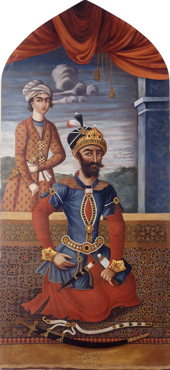 Dzsingisz kán portréja, c1803-4 alkotó: MihrAli