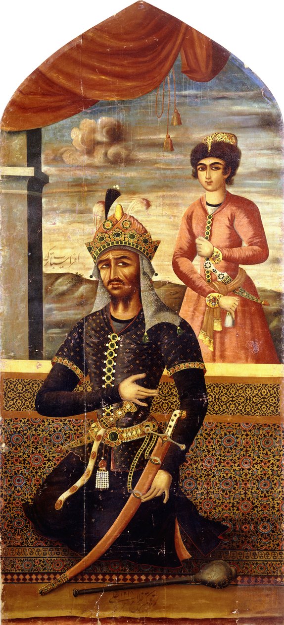 Afrasiyab, Turán királyának portréja, 1803-4 alkotó: Mihr Ali