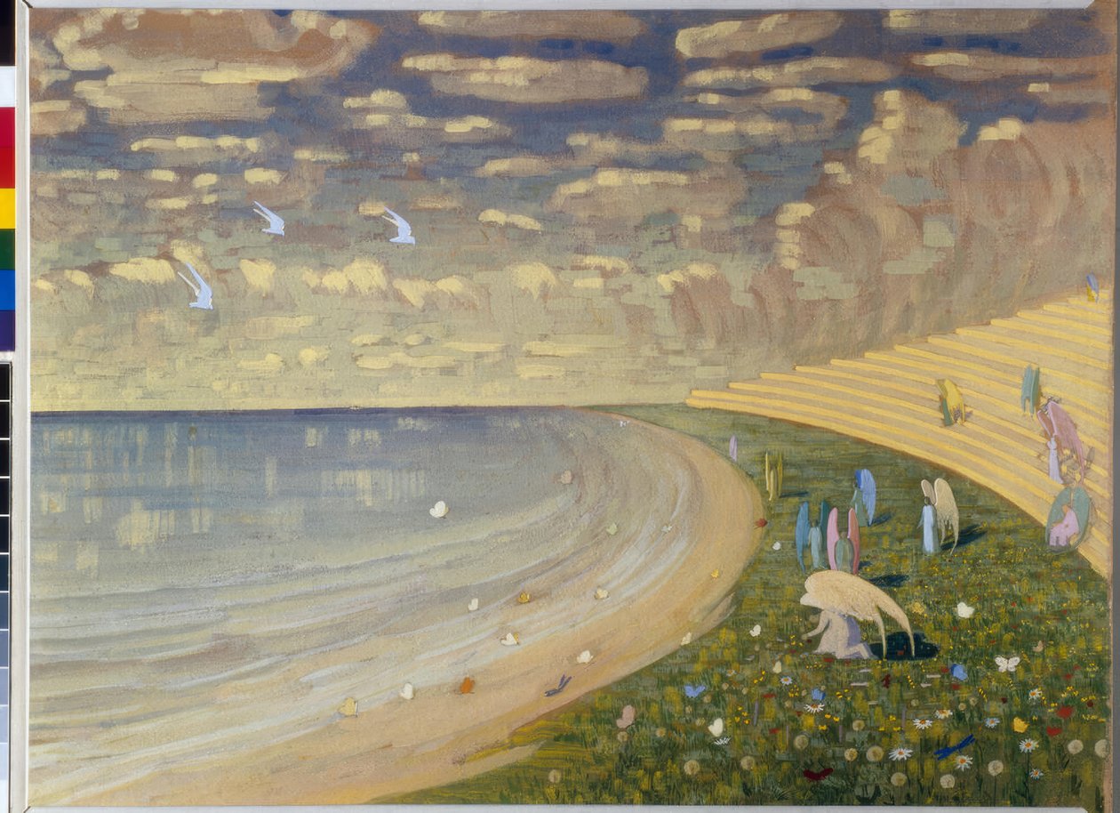 Angyalok (Paradicsom) alkotó: Mikalojus Ciurlionis