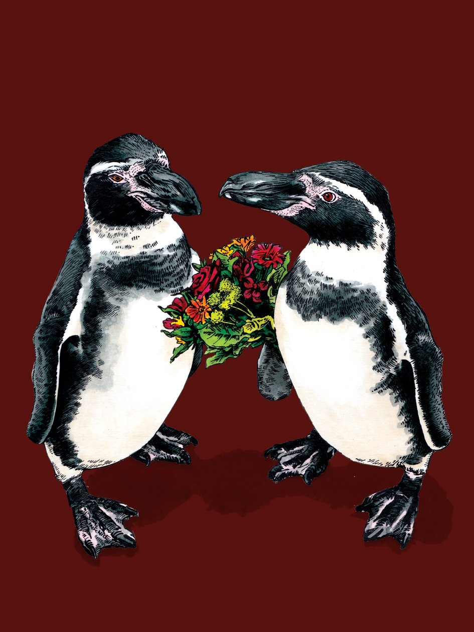 Anniversary Penguins on Red Oxide, 2020 alkotó: Mike Davis