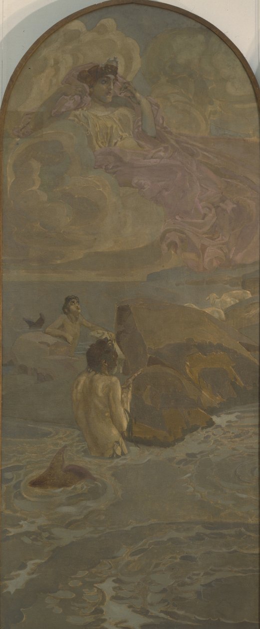 Június, A párizsi ítélet című triptichon bal oldali táblája, 1893 alkotó: Mikhail Aleksandrovich Vrubel