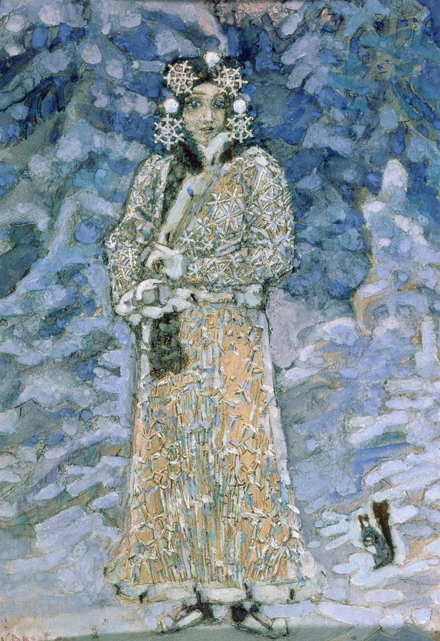 A hólány, Nyikolaj Rimszkij-Korszakov (1844-1908) operájának vázlata, 1890-es évek alkotó: Mikhail Aleksandrovich Vrubel