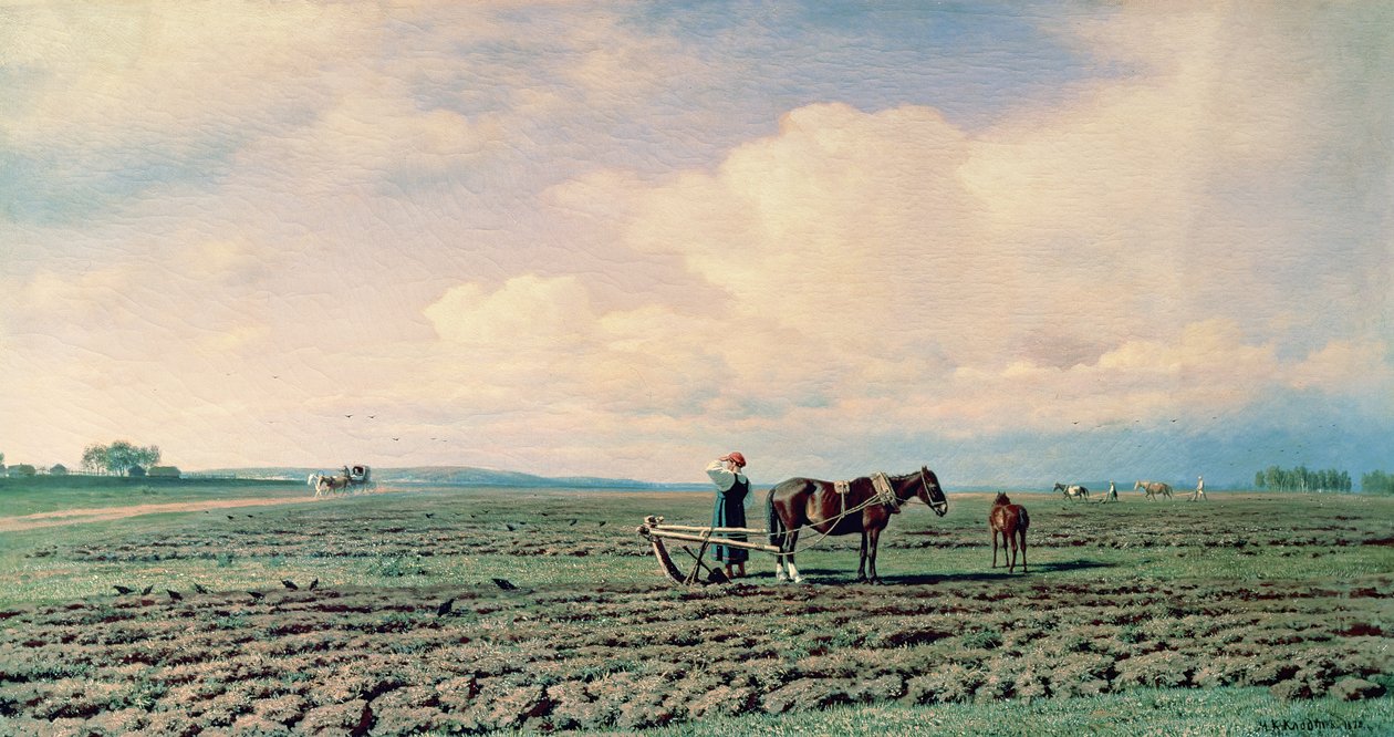 A mezőn, 1872 alkotó: Mikhail Konstantinovich Klodt