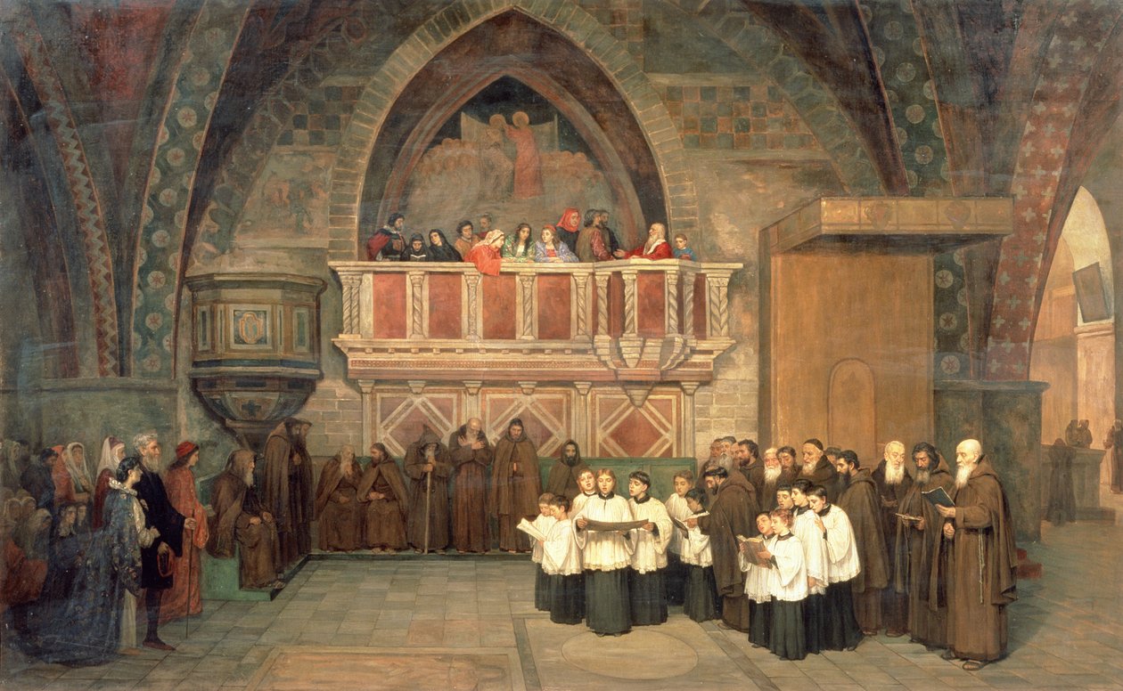 Vesperás az assisi Szent Ferenc-templomban, 1871 alkotó: Mikhail Petrovich Botkin