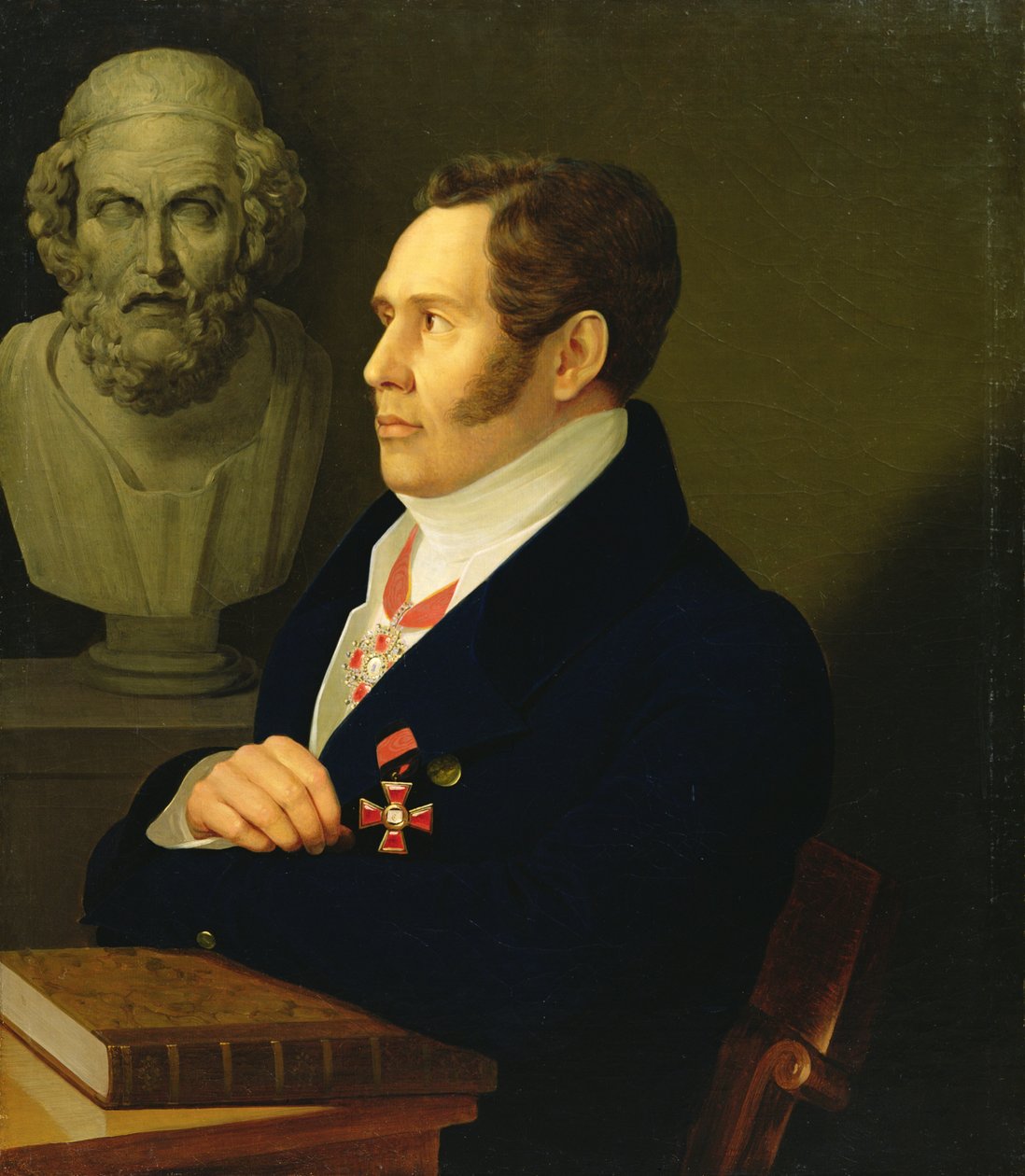 Nikolay Gnedich portréja, 1839 alkotó: Mikhail Prokopyevich Vishnevitsky
