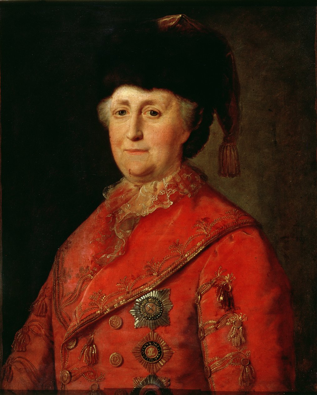 II. Nagy Katalin (1729-96) portréja utazójelmezben, 1787 alkotó: Mikhail Shibanov