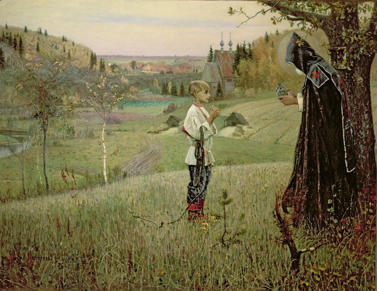 Az ifjú Bartholomaiosz látomása, 1889-90 alkotó: Mikhail Vasilievich Nesterov