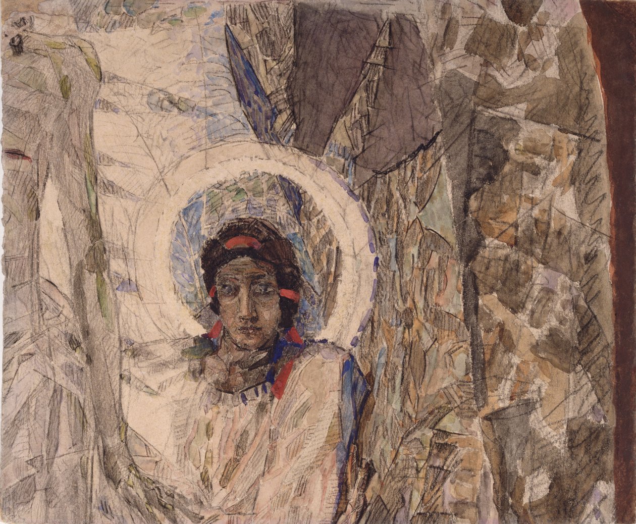 Angels Head, 1887 alkotó: Mikhail Aleksandrovich Vrubel