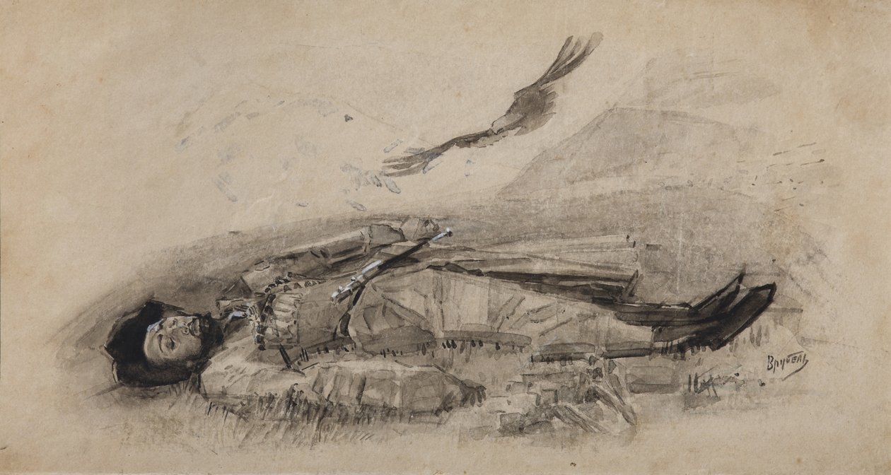 Illusztráció M. Lermontov Ismail-Bey című verséhez, 1889-1891 alkotó: Mikhail Aleksandrovich Vrubel