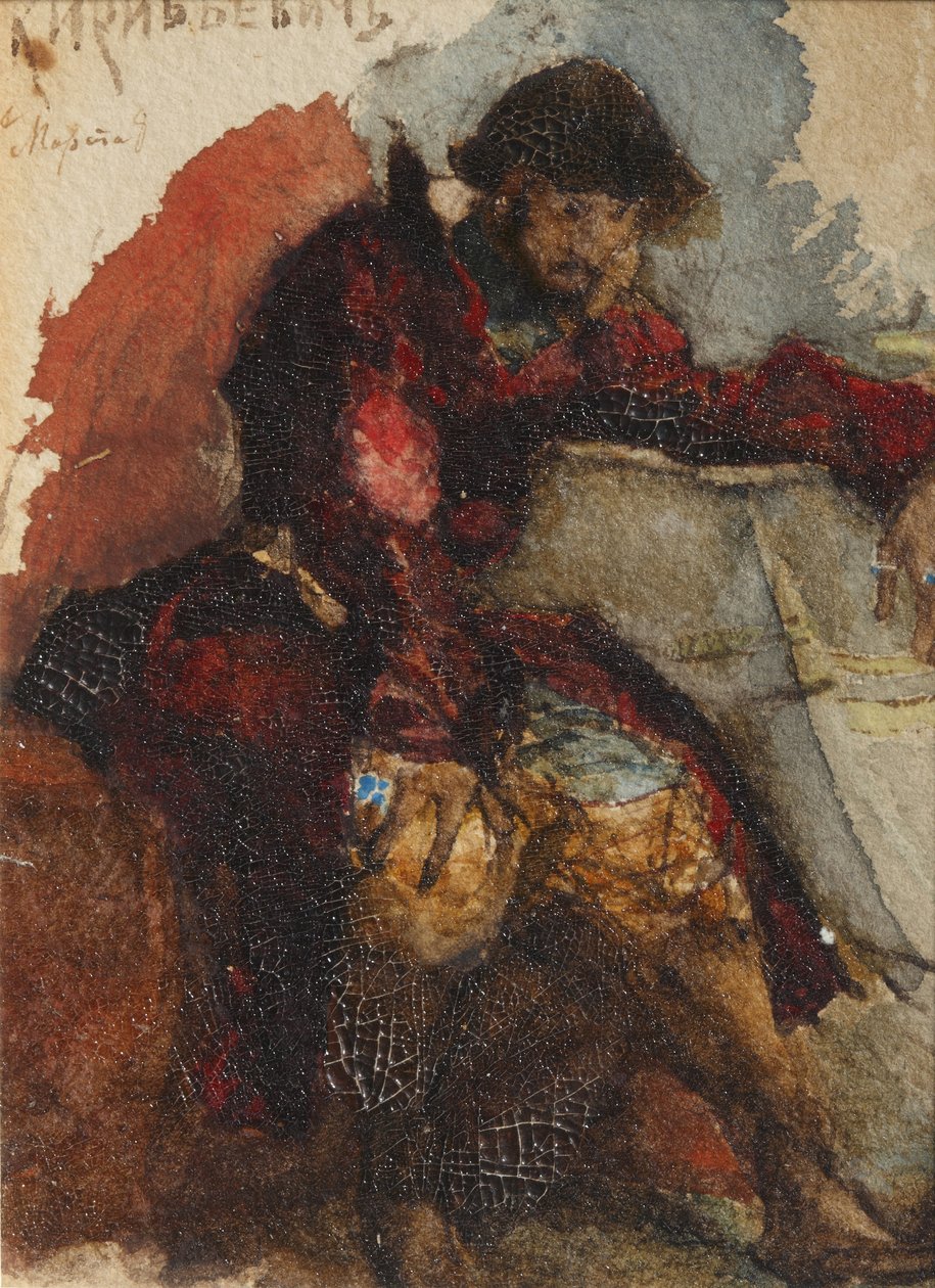 Illusztráció M. Lermontov Kalasnyikov kereskedő dala című verséhez, 1880-as évek alkotó: Mikhail Aleksandrovich Vrubel
