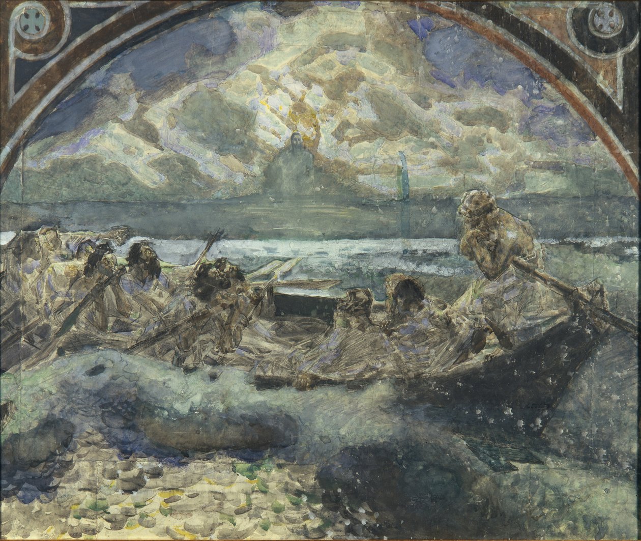 Jézus vízen jár, 1890 alkotó: Mikhail Aleksandrovich Vrubel